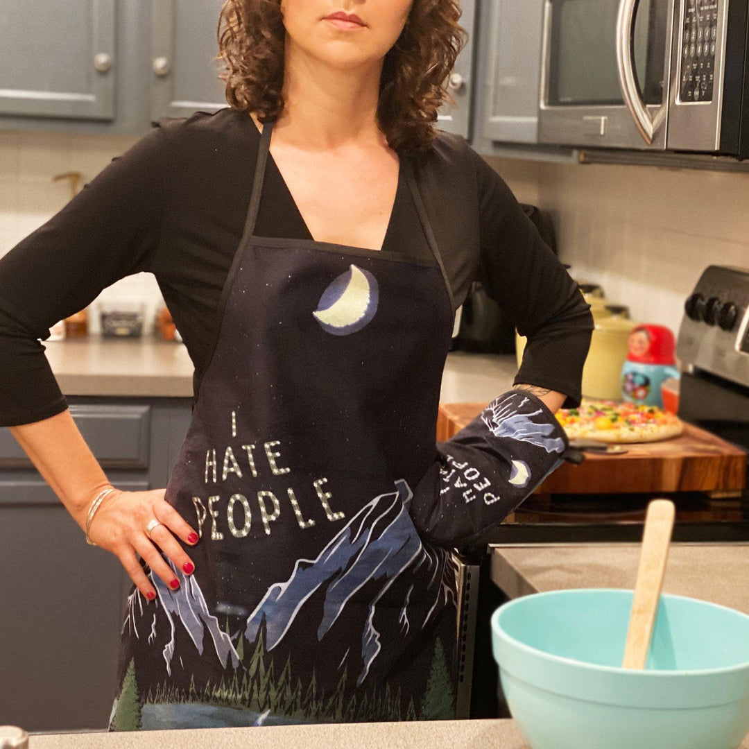 I Hate People Oven Mitt + Apron - Crazy Dog T-Shirts