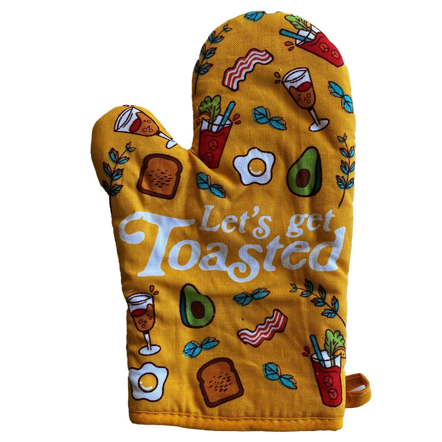 Let's Get Toasted Oven Mitt - Crazy Dog T-Shirts