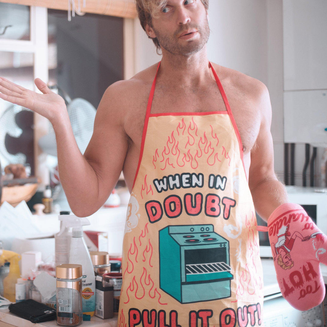 When In Doubt Pull It Out Apron - Crazy Dog T-Shirts