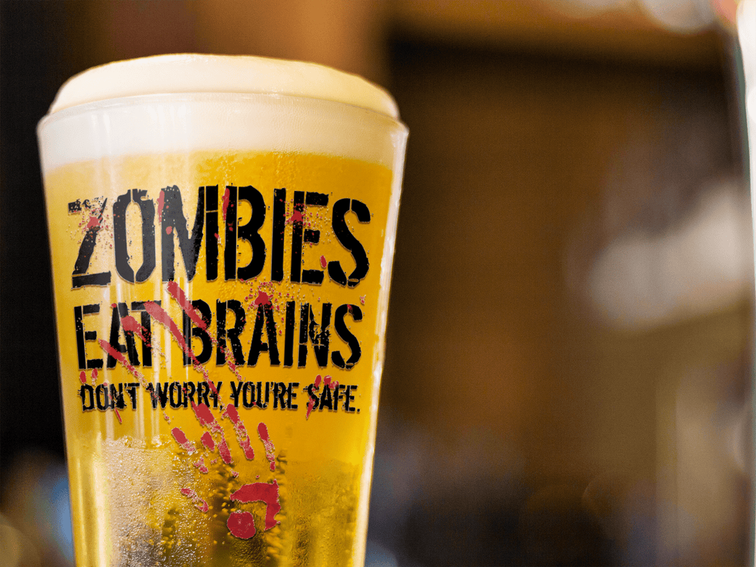 Zombies Eat Brains  -  Crazy Dog T-Shirts