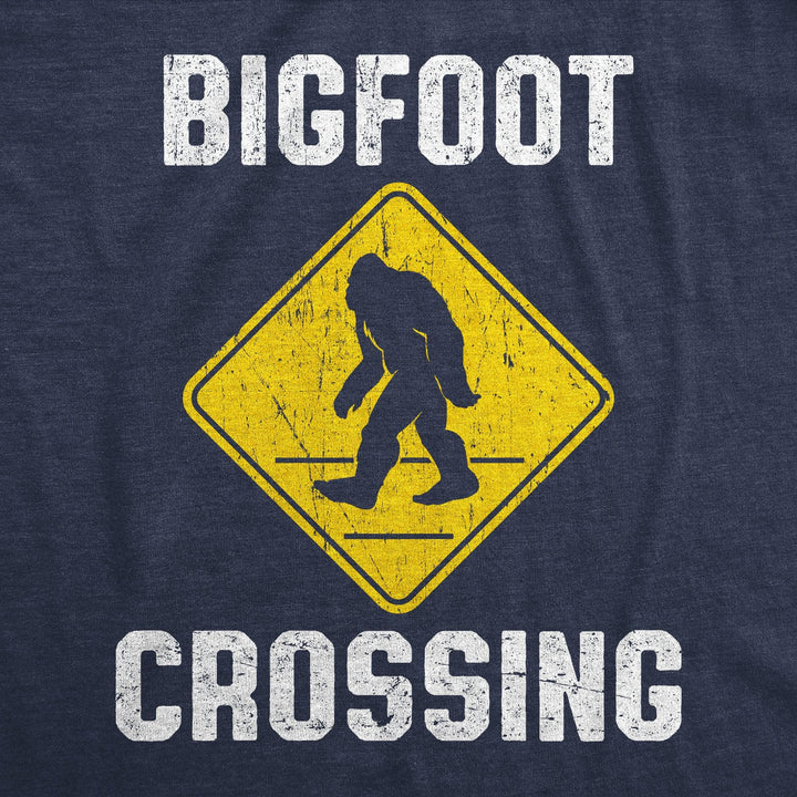 Bigfoot Crossing Women's Tshirt  -  Crazy Dog T-Shirts