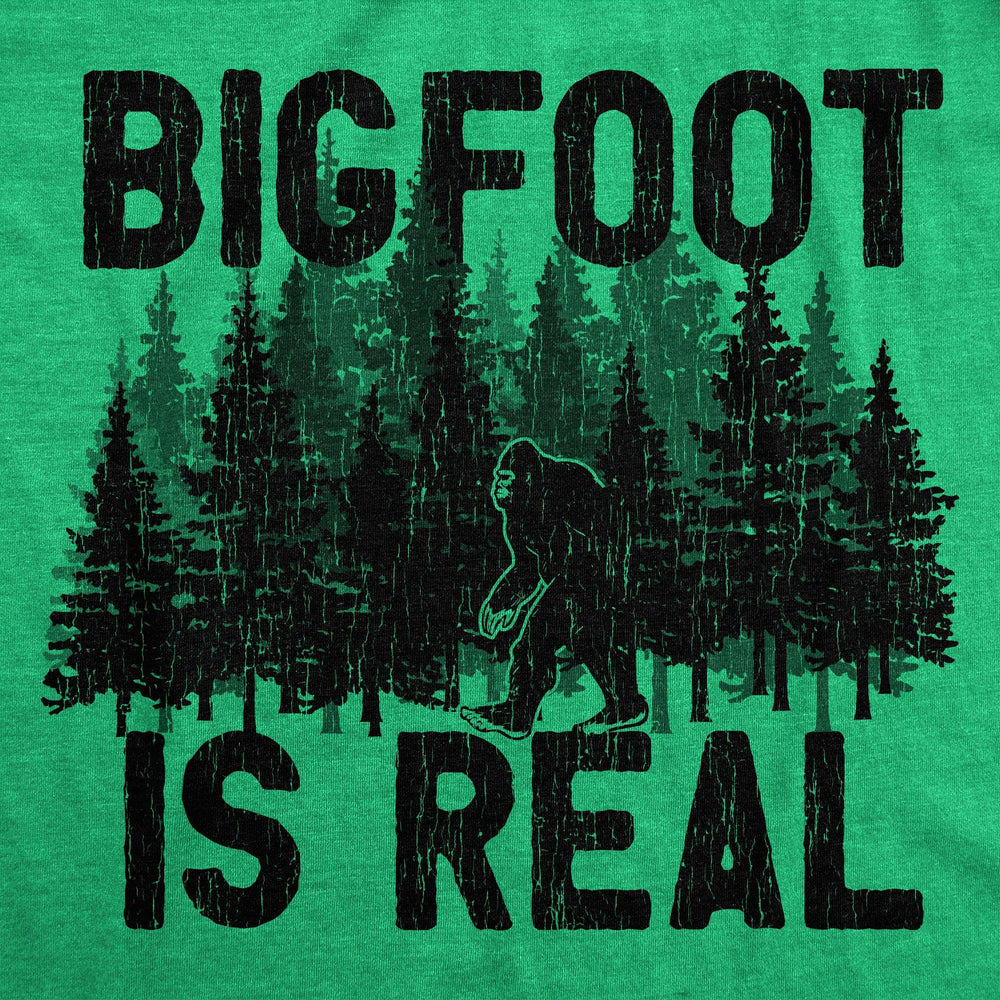 Bigfoot Is Real Women's Tshirt  -  Crazy Dog T-Shirts