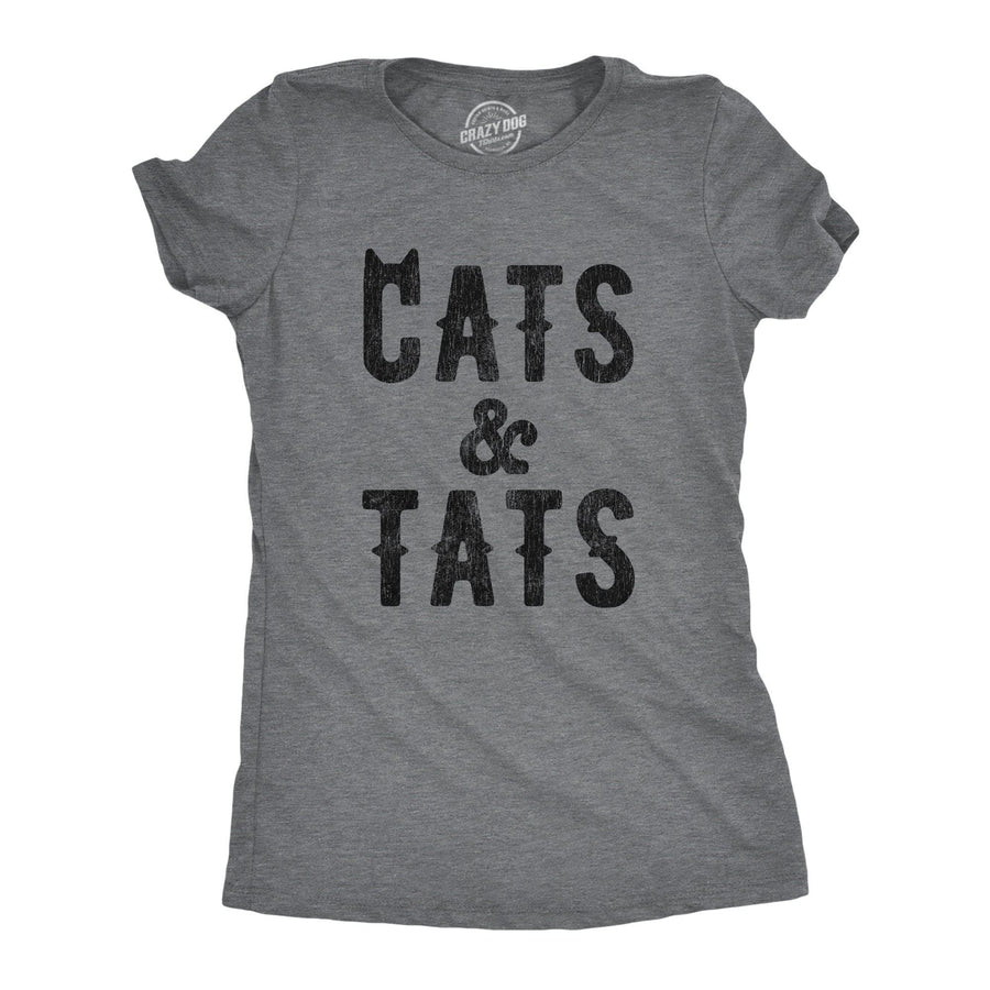 Cats And Tats Women's Tshirt - Crazy Dog T-Shirts