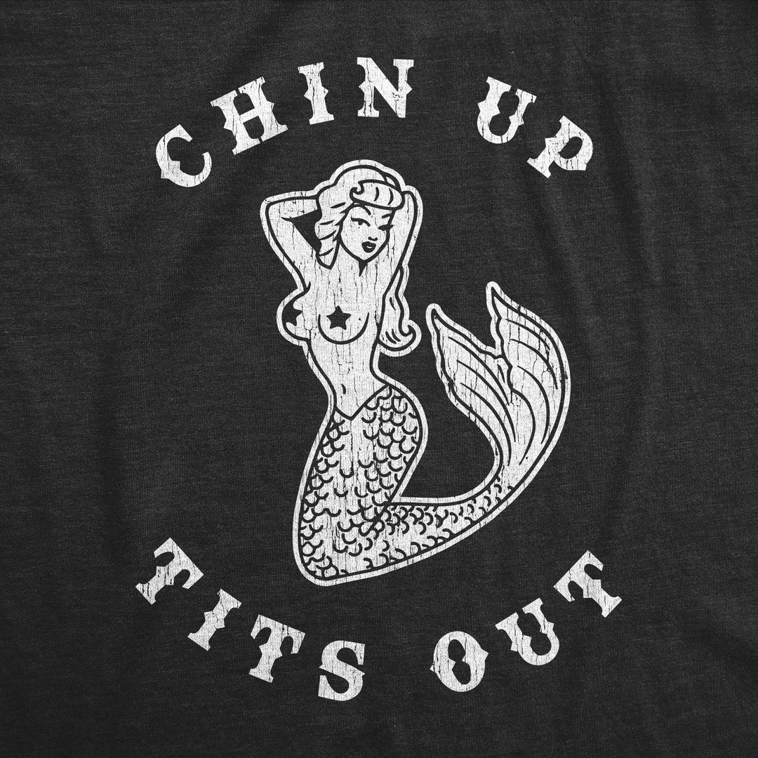 Chin Up Tits Out Women's Tshirt - Crazy Dog T-Shirts