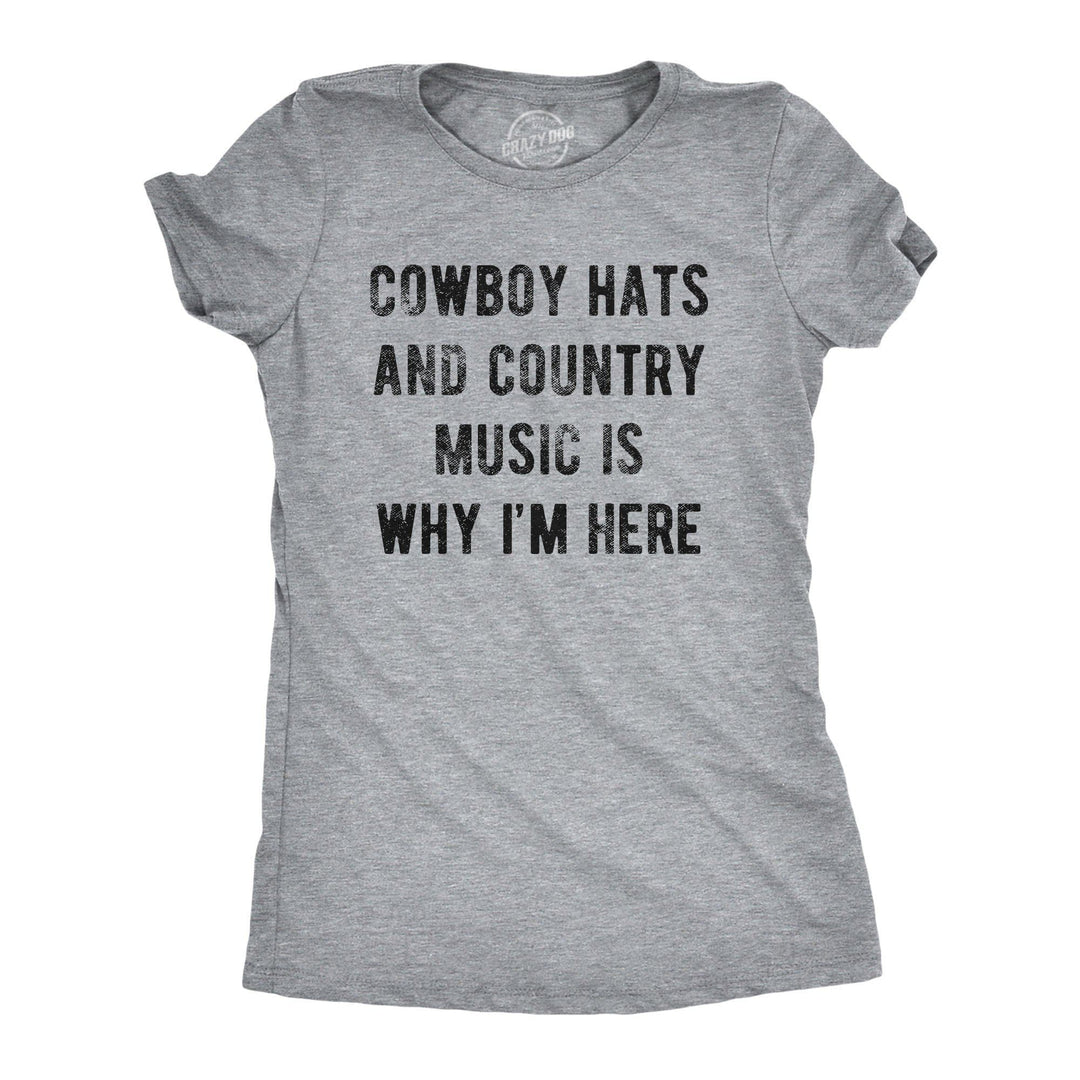 Cowboy Hats And Country Music Women's Tshirt - Crazy Dog T-Shirts