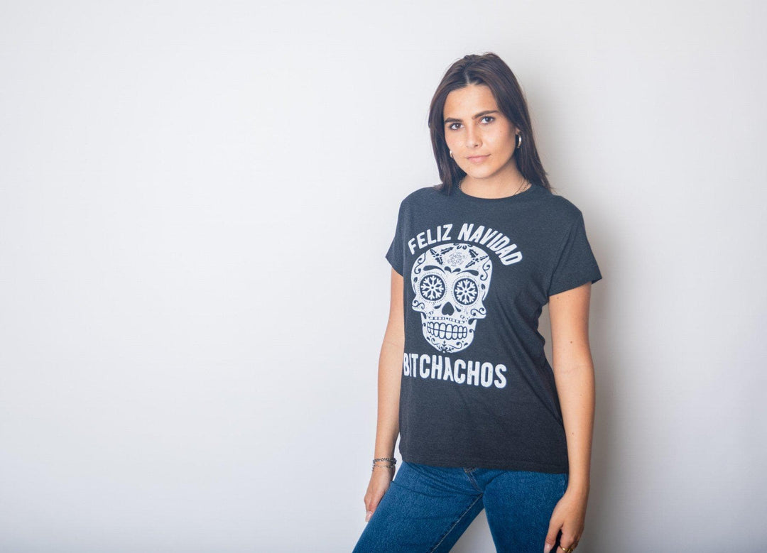 Feliz Navidad Bitchachos Women's Tshirt - Crazy Dog T-Shirts