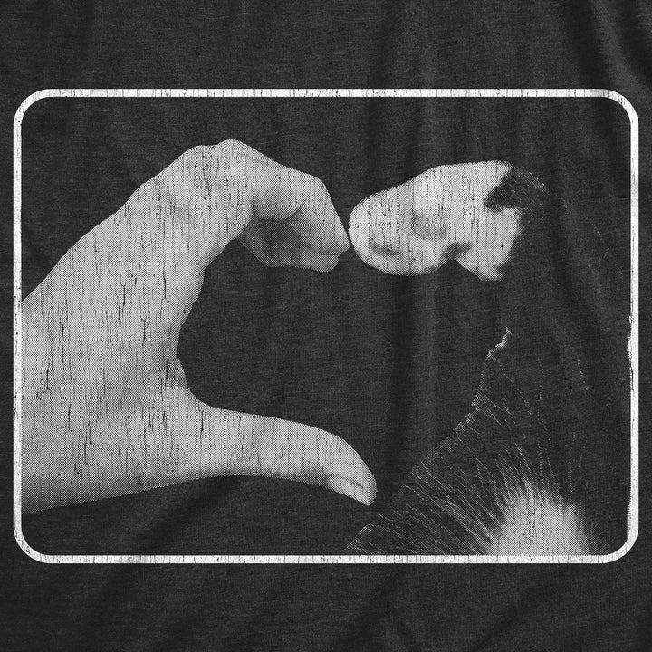 Hand Paw Heart Women's Tshirt  -  Crazy Dog T-Shirts