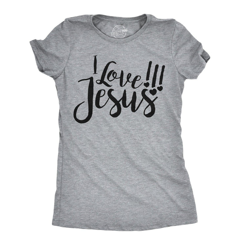 I Love Jesus Women's T Shirt - Crazy Dog T-Shirts