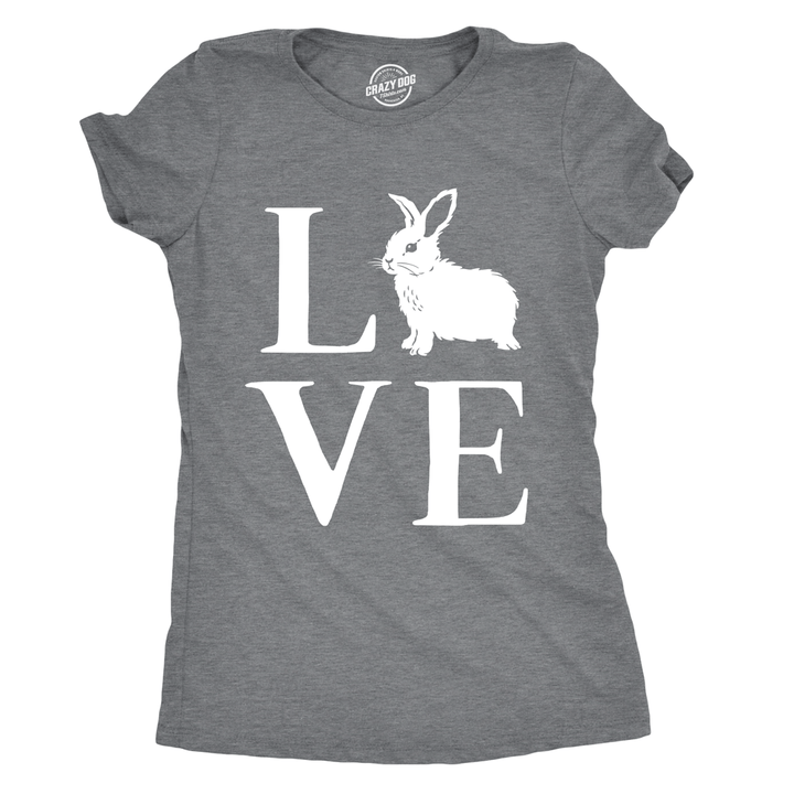 Love Bunny Women's Tshirt  -  Crazy Dog T-Shirts