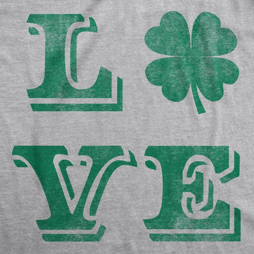 LOVE Lucky Clover Women's Tshirt  -  Crazy Dog T-Shirts