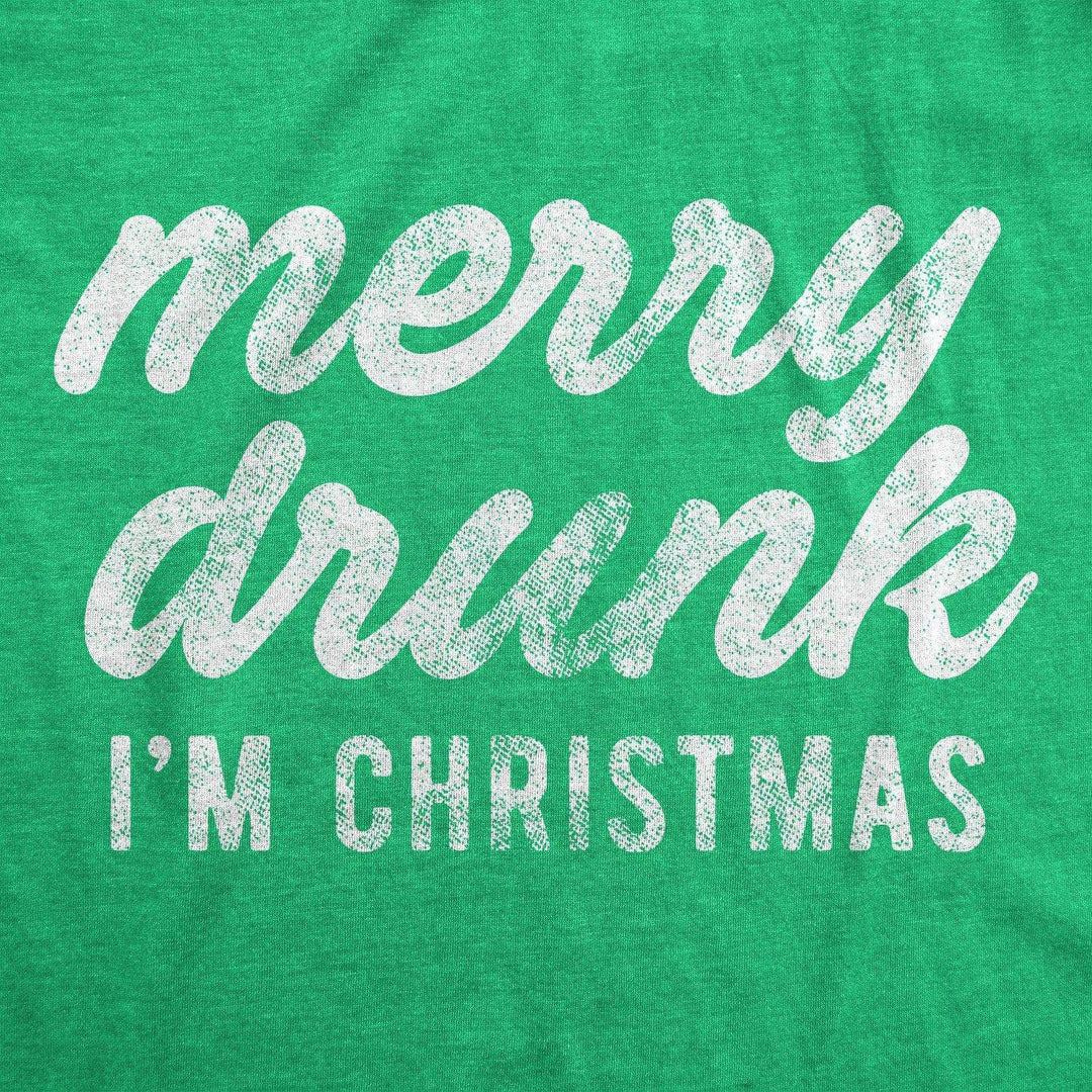 Merry Drunk I'm Christmas Women's Tshirt - Crazy Dog T-Shirts