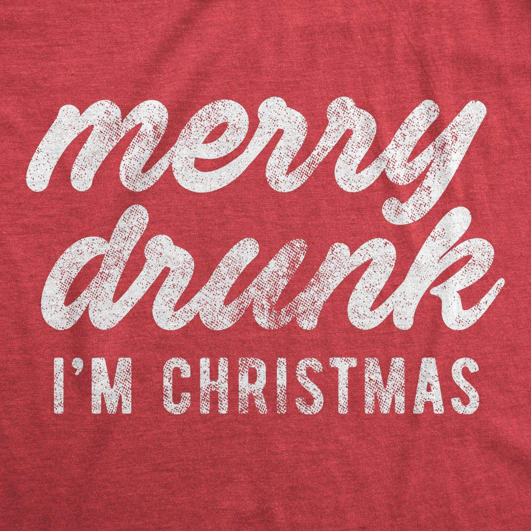 Merry Drunk I'm Christmas Women's Tshirt - Crazy Dog T-Shirts