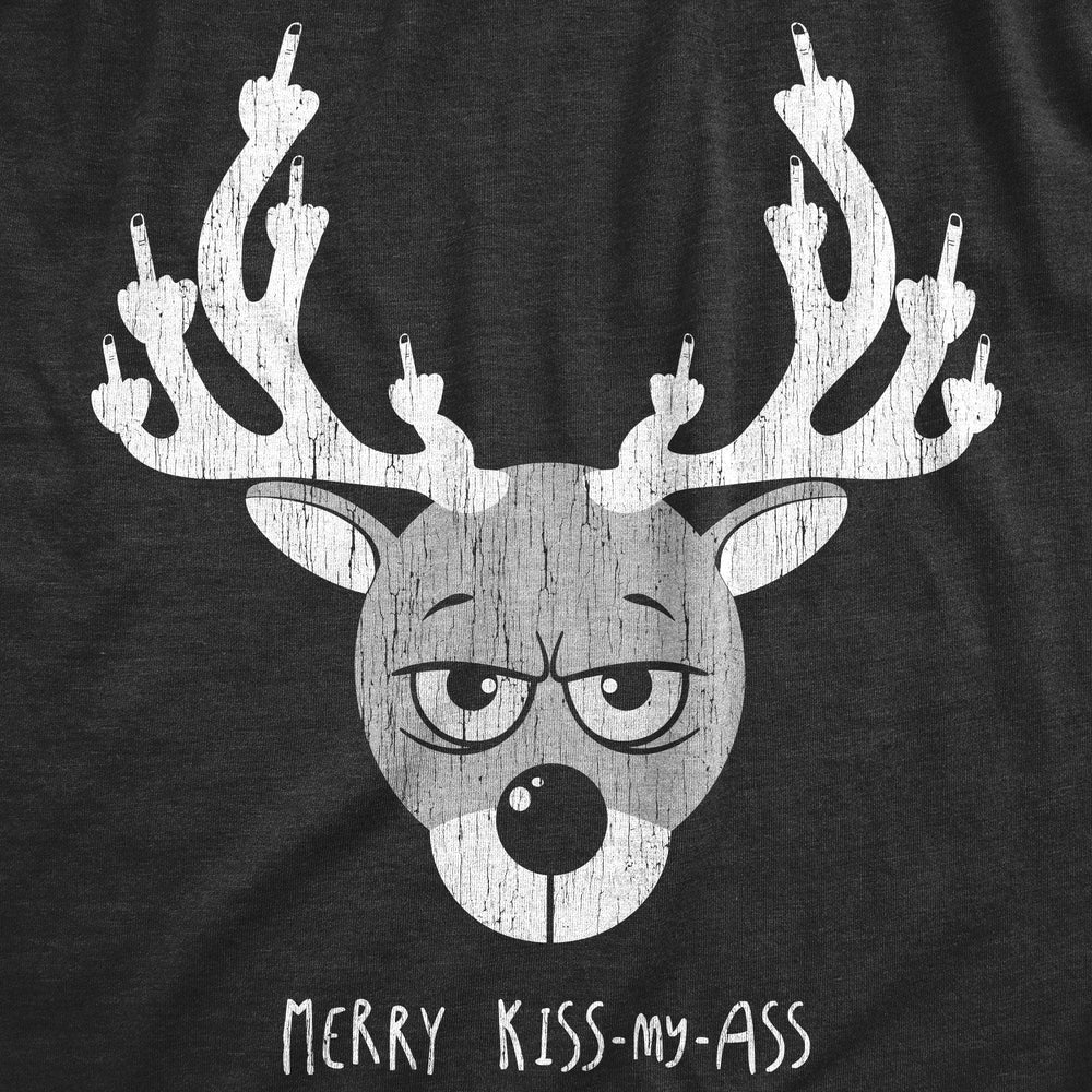 Merry Kiss My Ass Women's Tshirt  -  Crazy Dog T-Shirts