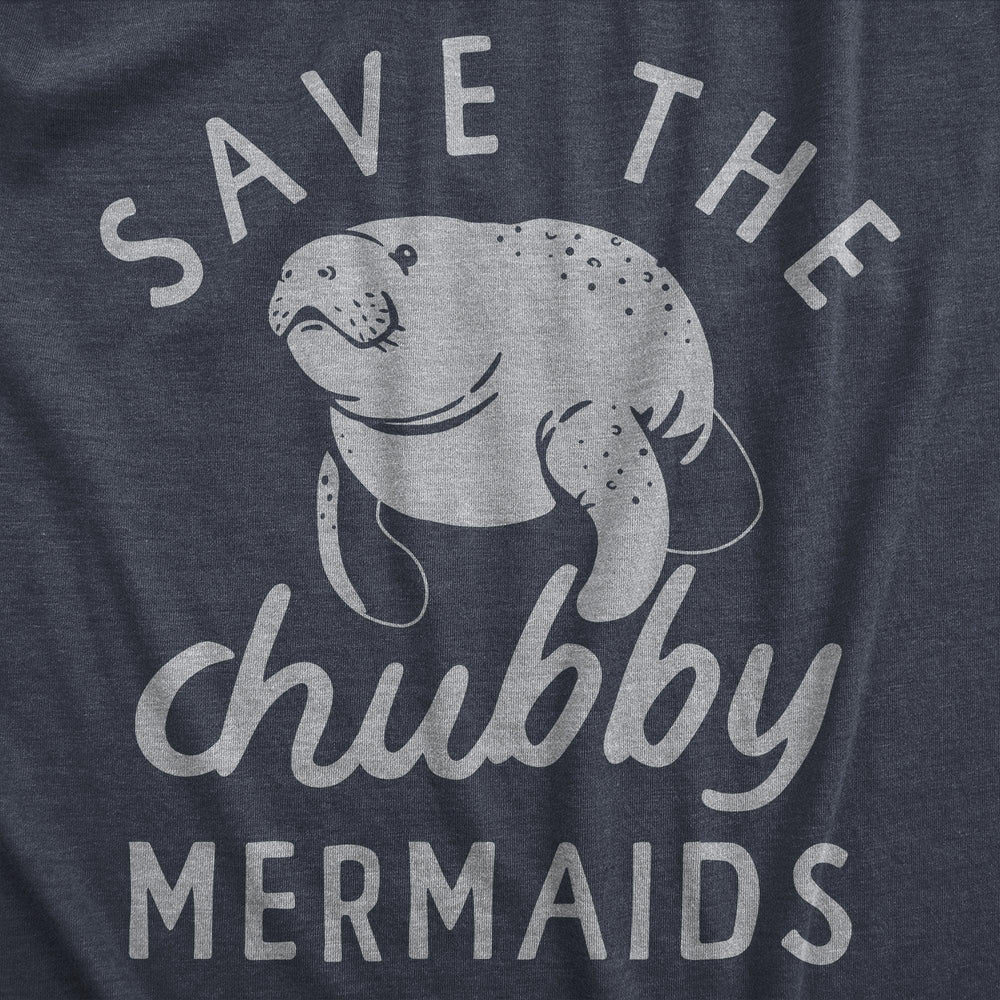 Save The Chubby Mermaids Women's Tshirt  -  Crazy Dog T-Shirts