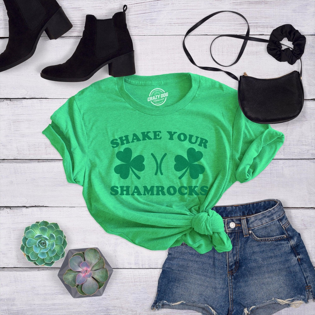 Shake Your Shamrocks Women's Tshirt  -  Crazy Dog T-Shirts