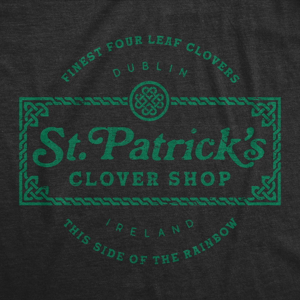 St. Patrick's Clover Shop Women's Tshirt  -  Crazy Dog T-Shirts