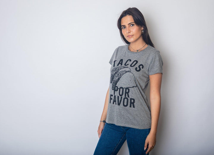 Tacos Por Favor Women's Tshirt  -  Crazy Dog T-Shirts