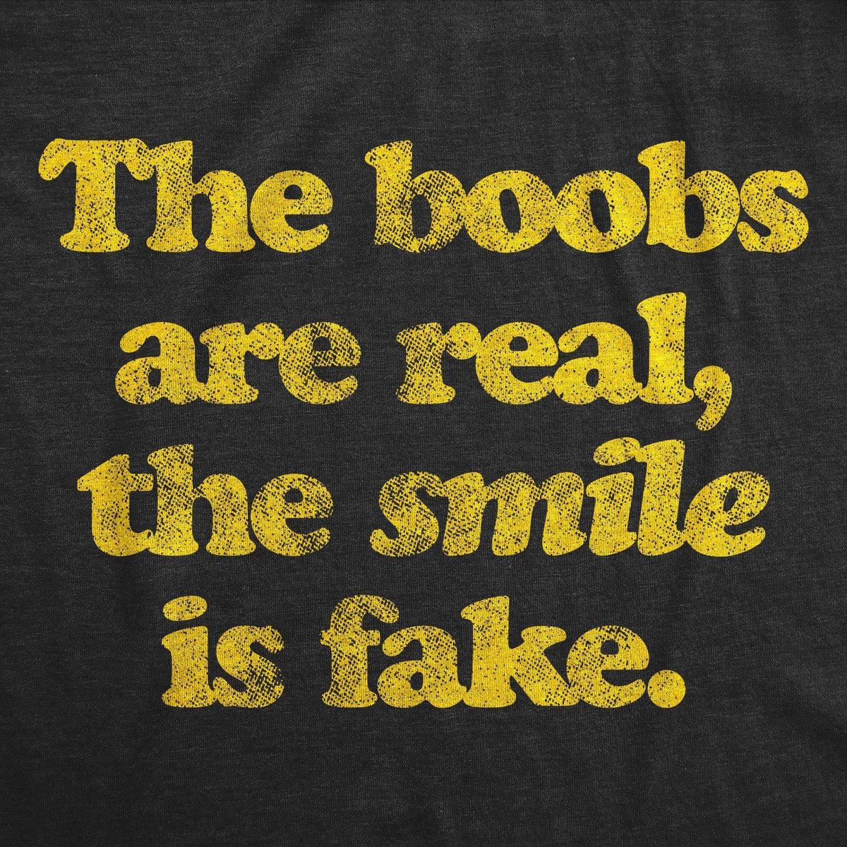 The Boobs Are Real The Smile Is Fake Women's T Shirt