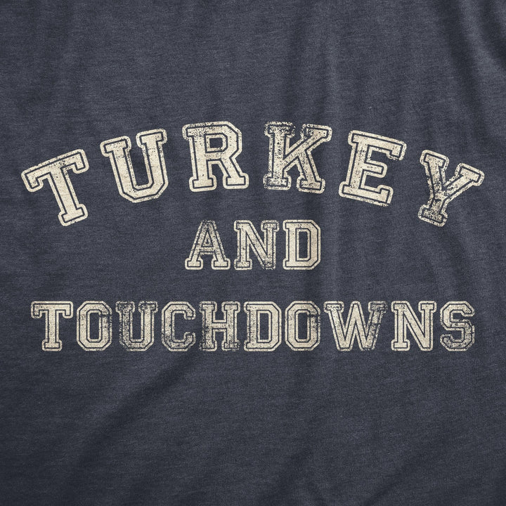 Turkey And Touchdowns Women's Tshirt  -  Crazy Dog T-Shirts