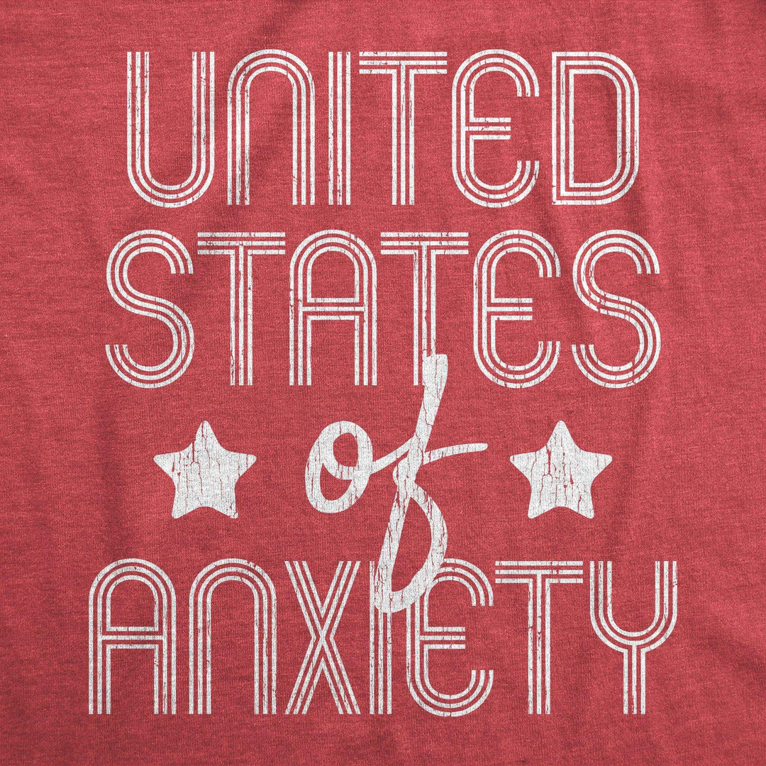 United States Of Anxiety Women's Tshirt - Crazy Dog T-Shirts