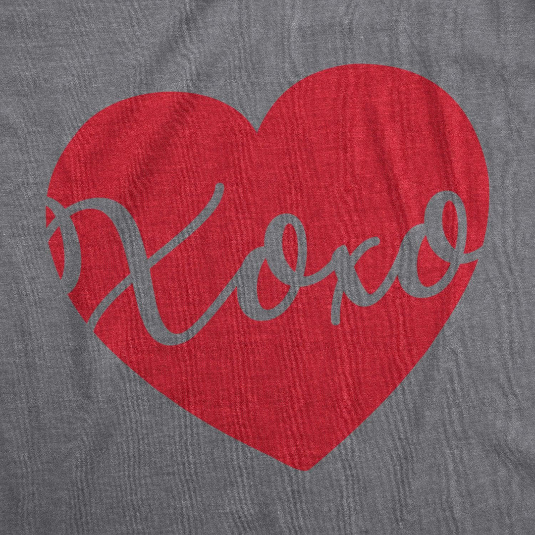 XOXO Script Heart Women's Tshirt  -  Crazy Dog T-Shirts