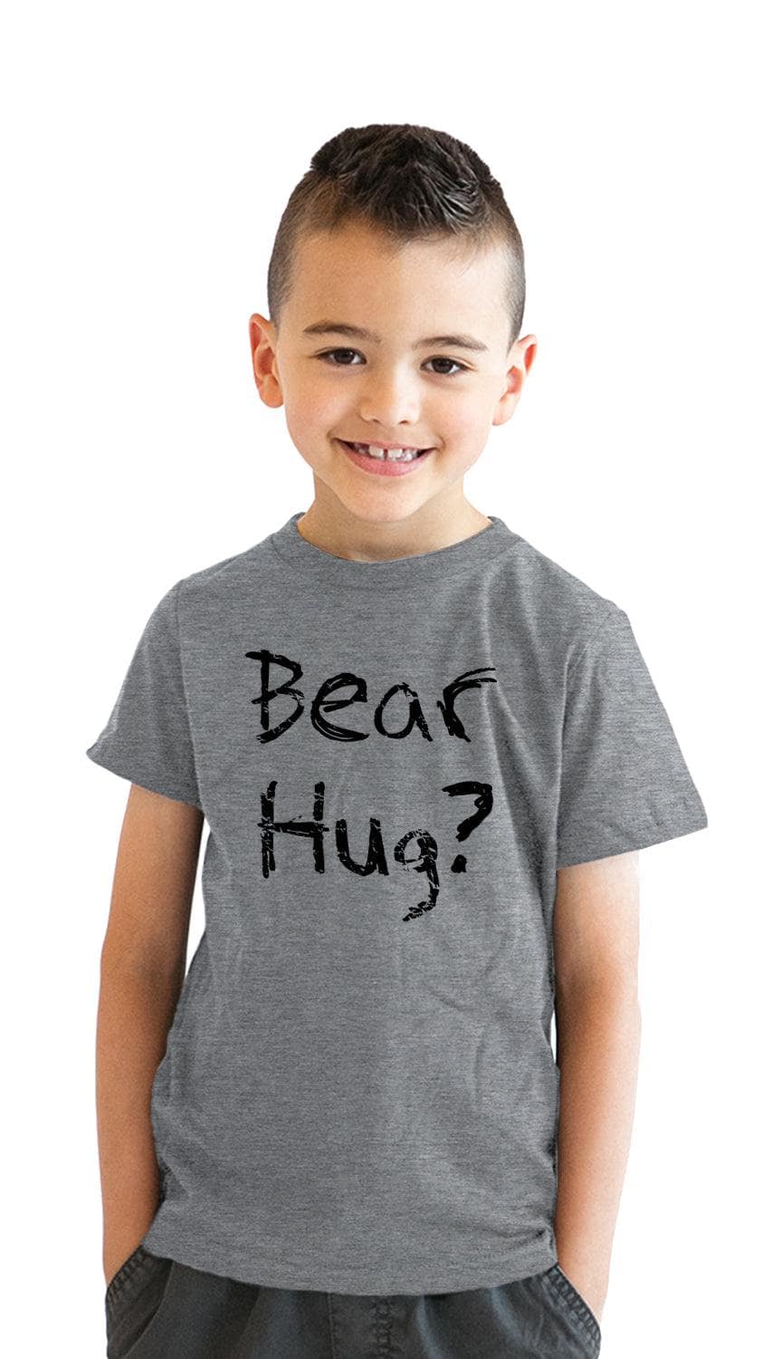 Grizzly Bear Hug Youth Tshirt  -  Crazy Dog T-Shirts