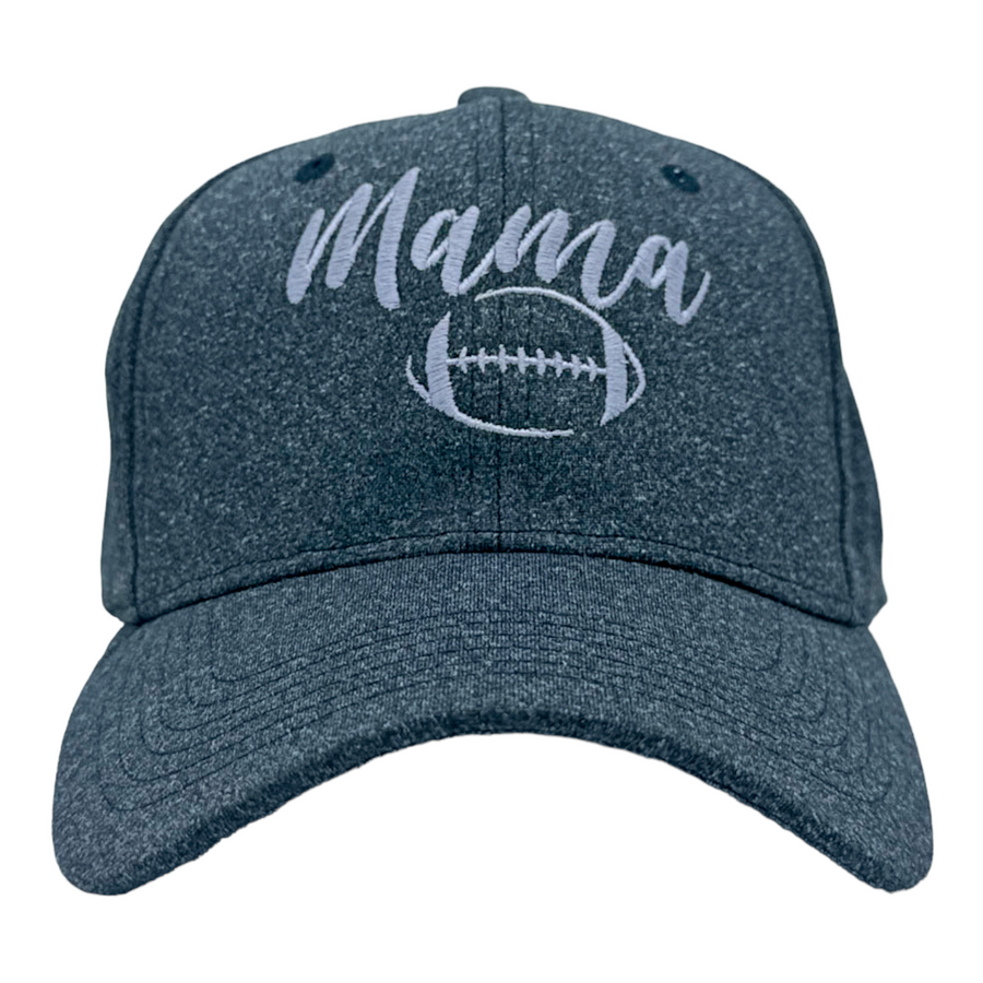 Funny Heather Black - MAMA Mama Football Nerdy Mother's Day Football Tee